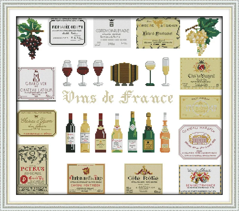 wholesale Wines DMC cross stitch kits cotton 14ct white 11ct print on canvas embroidery set sewing hand made crafts home decor
wholesale Wines DMC cross stitch kits cotton 14ct white 11ct print on canvas embroidery set sewing hand made crafts home decor