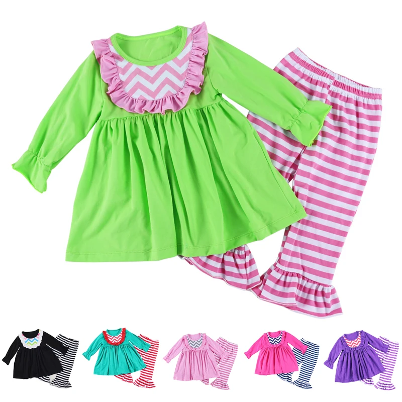 Clothes New Arrival Long Sleeve Cotton Baby Girl Pants Sets,kids Ruffled Dress Chevron Bibs & Striped Sets Outfits
Clothes New Arrival Long Sleeve Cotton Baby Girl Pants Sets,kids Ruffled Dress Chevron Bibs & Striped Sets Outfits