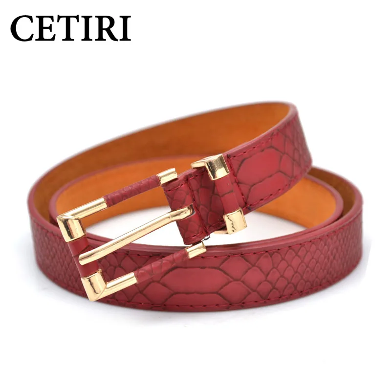 CETIRI genuine real cow leather + pu belt women gold snake belt for adults ladies top brand luxury thin crocodile belt red black
CETIRI genuine real cow leather + pu belt women gold snake belt for adults ladies top brand luxury thin crocodile belt red black