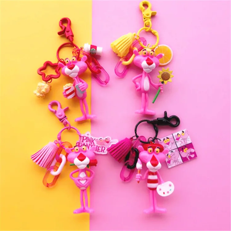 Cartoon Cute Doll Animal Pink Panther Keychain Key Rings Tassel Star Charm Key Chains Women Car Bag Key Pendant 
Cartoon Cute Doll Animal Pink Panther Keychain Key Rings Tassel Star Charm Key Chains Women Car Bag Key Pendant