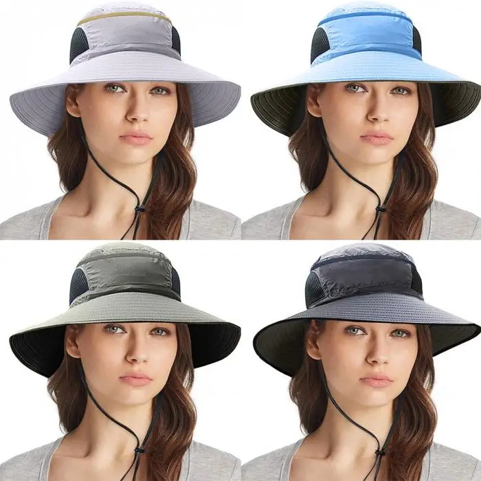 Women Men Foldable Hat Breathable Mesh Sunhat Portable Summer Fishing Outdoor Hats ED-shipping Women Men Foldable Hat Breathable Mesh Sunhat Portable Summer Fishing Outdoor Hats ED-shipping