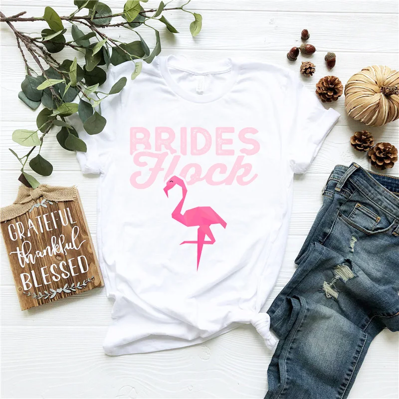 Bachelorette Party Bride Squad T-shirt Bridal Wedding Women Team Top Tee Graphic Letter Print Girl Flamingo Plus Size Streetwear
Bachelorette Party Bride Squad T-shirt Bridal Wedding Women Team Top Tee Graphic Letter Print Girl Flamingo Plus Size Streetwear