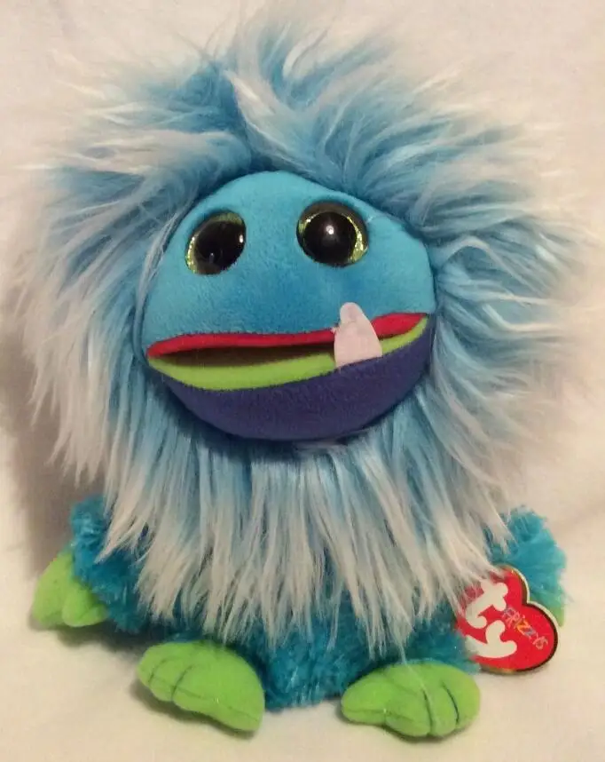 

15cm Ty Beanie Baby Frizzys Big Eye 6" Blue Monster Fang Plush Toy Stuffed Doll Kids Toys Children Birthday Christmas Gifts