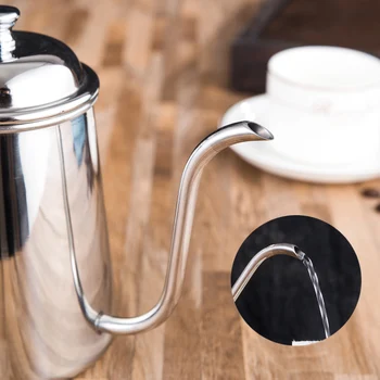 650ML Stainless Steel Coffee Pot Gooseneck Spout Long Mouth Kettle Hand Punch Coffee Pots 66CY
650ML Stainless Steel Coffee Pot Gooseneck Spout Long Mouth Kettle Hand Punch Coffee Pots 66CY