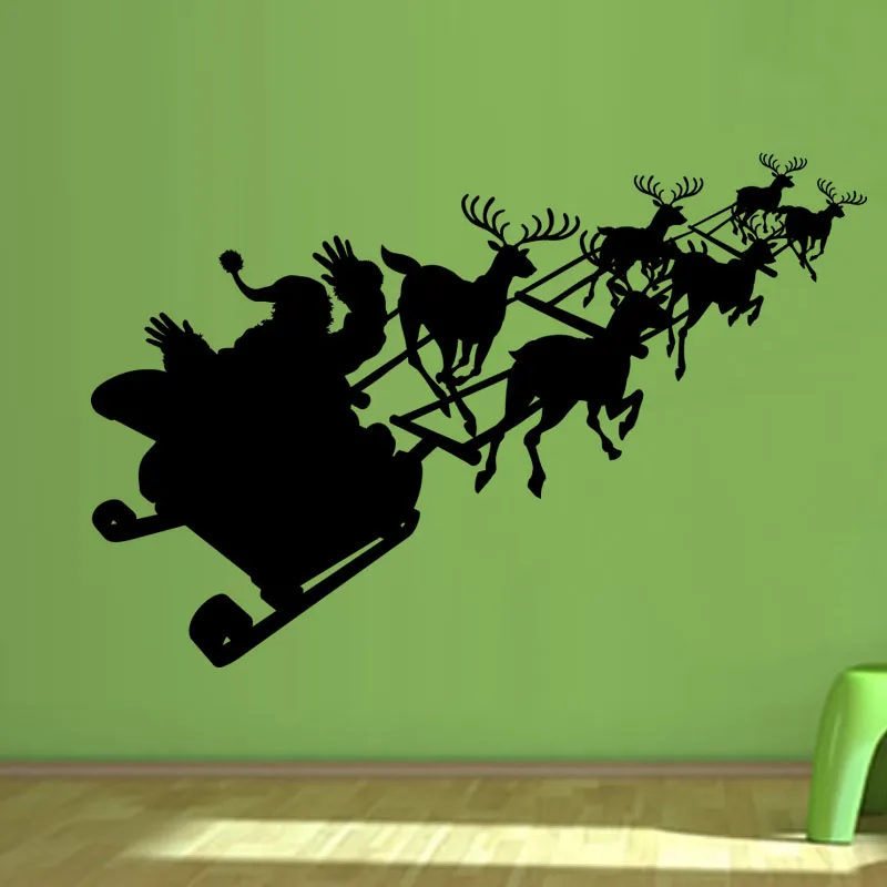 Reindeers Santa Claus Flying Sleigh Wall Sticker Kids Bedroom Christmas Decorative Vinyl Wall Decal New Design
Reindeers Santa Claus Flying Sleigh Wall Sticker Kids Bedroom Christmas Decorative Vinyl Wall Decal New Design