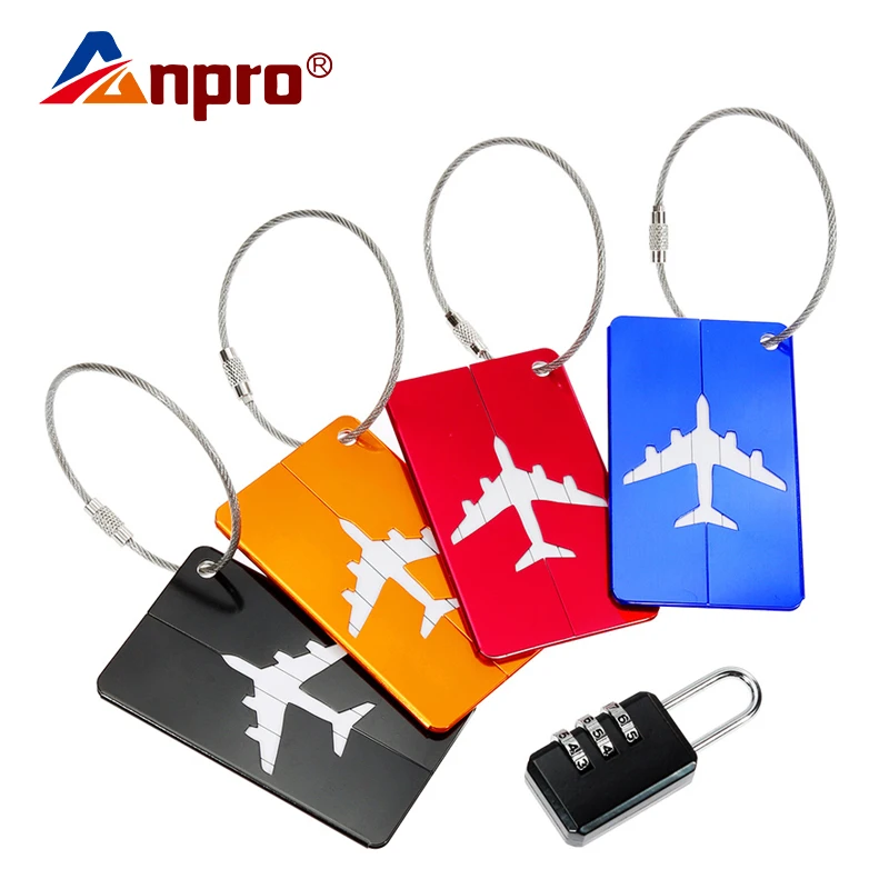 Anpro 1 PC 3 Dial Combination Digital Luggage Password Code Lock Padlock and 4 Pcs Aluminum Suitcases Bag Tags Travel ID Labels
Anpro 1 PC 3 Dial Combination Digital Luggage Password Code Lock Padlock and 4 Pcs Aluminum Suitcases Bag Tags Travel ID Labels