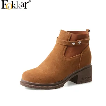 Eokkar 2020 Black Women Ankle Boots Round Toe Women Green Boots Square Heel Winter Boots Flock Drop Shipping Boots Size 34-43
Eokkar 2020 Black Women Ankle Boots Round Toe Women Green Boots Square Heel Winter Boots Flock Drop Shipping Boots Size 34-43