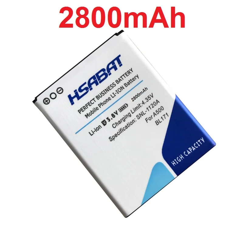 HSABAT New 2800mAh BL171 Mobile Phone Battery for Lenovo a319 A356 A368 A370e A376 A60 A65 A500 A390 A390T Battery
HSABAT New 2800mAh BL171 Mobile Phone Battery for Lenovo a319 A356 A368 A370e A376 A60 A65 A500 A390 A390T Battery