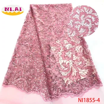 Pink African Sequins Lace Fabric 2019 High Quality Embroidery Nigerian Lace Fabric For Women French Mesh Lace Fabric NI1855-4
Pink African Sequins Lace Fabric 2019 High Quality Embroidery Nigerian Lace Fabric For Women French Mesh Lace Fabric NI1855-4