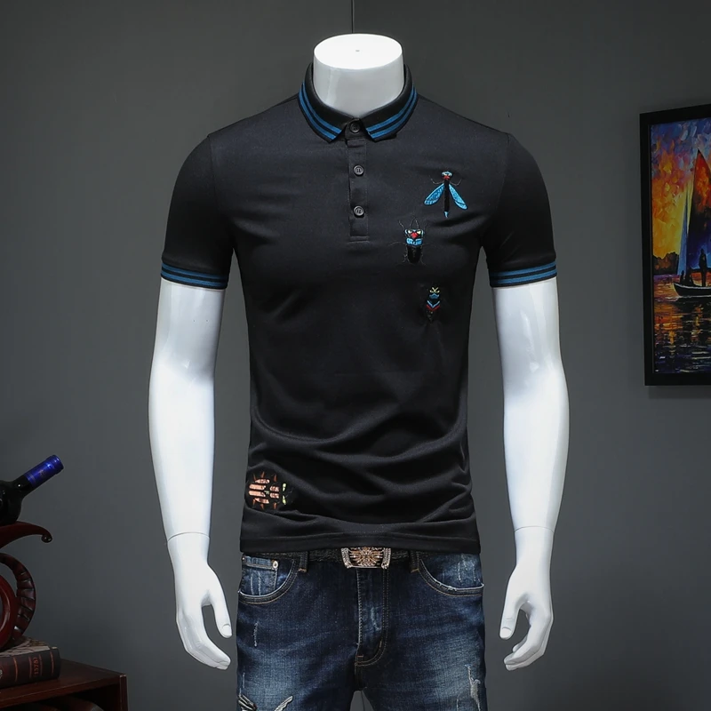 2019 summer men lapel POLO short-sleeved shirt embroidered qiantang 2009 article number
2019 summer men lapel POLO short-sleeved shirt embroidered qiantang 2009 article number