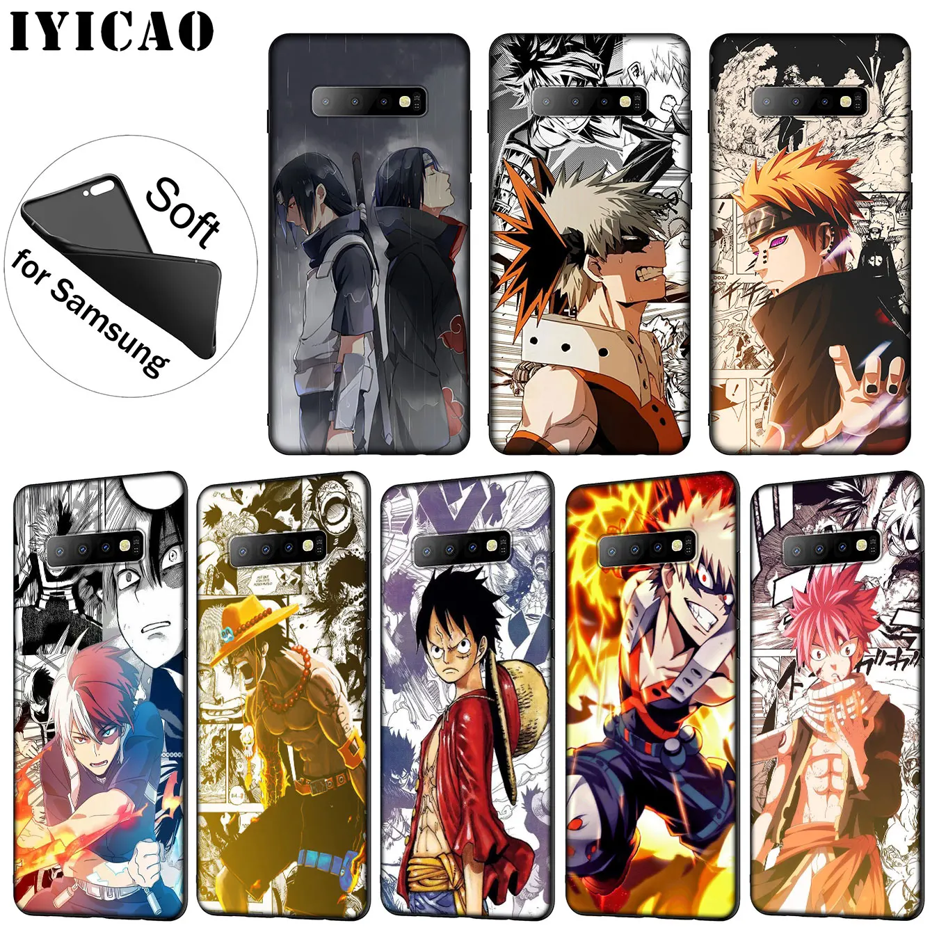 IYICAO My Hero Academia One Piece Soft Silicone Phone Case for Samsung Galaxy S10 S9 S8 Plus S6 S7 Edge S10e E TPU Black Cover
IYICAO My Hero Academia One Piece Soft Silicone Phone Case for Samsung Galaxy S10 S9 S8 Plus S6 S7 Edge S10e E TPU Black Cover