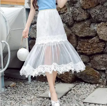 2018 summer new style Trumpet / Mermaid Lace Patchwork mesh long skirt loose slim fashion Laptop temperament A-Line skirt
2018 summer new style Trumpet / Mermaid Lace Patchwork mesh long skirt loose slim fashion Laptop temperament A-Line skirt