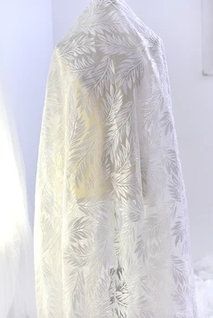 Unique Feather Sequins Embroidered Tulle Mesh Lace Fabric Gauze Lace Fabric In Ivory White Bridal Wedding Veil Lace Fabric
Unique Feather Sequins Embroidered Tulle Mesh Lace Fabric Gauze Lace Fabric In Ivory White Bridal Wedding Veil Lace Fabric