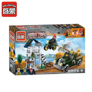ENLIGHTEN 1708 Military War Loader Car Motorcycle Figure Blocks Construction Building Toys For Children
ENLIGHTEN 1708 Military War Loader Car Motorcycle Figure Blocks Construction Building Toys For Children