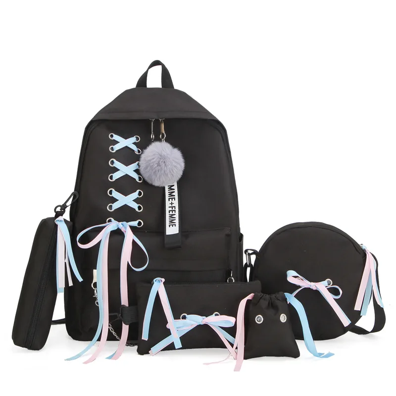 2019 Girl School Bag For Teenage Solid Backpack College Wind Schoolbag Women High Student Bag Black Lace Bow Bundle Backpacks
2019 Girl School Bag For Teenage Solid Backpack College Wind Schoolbag Women High Student Bag Black Lace Bow Bundle Backpacks