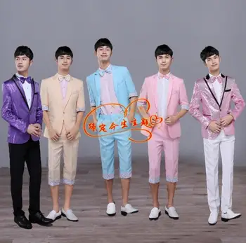 Blazer men formal dress singer dance designs suit men costume homme terno masculino two-piece multi-color suits for men fashion
Blazer men formal dress singer dance designs suit men costume homme terno masculino two-piece multi-color suits for men fashion