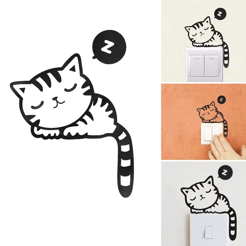 DIY Funny Cute Sleeping Cat Dog Switch Stickers PVC Waterproof Wall Decal Home Decoration Bedroom Living Room Decoration
DIY Funny Cute Sleeping Cat Dog Switch Stickers PVC Waterproof Wall Decal Home Decoration Bedroom Living Room Decoration