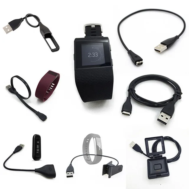 Фото 10 шт./лот USB-кабель с зажимом зарядный кабель для Fitbit Flex 2/HR/Alta HR/Charge