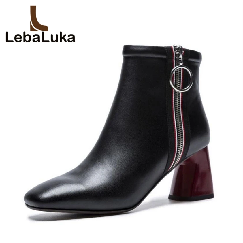 LebaLuka Women High Heel Boots Rela Leather Strange Heels Zipper Women Ankle Boots Elegant Shoes Woman Footwear Size 34-40
LebaLuka Women High Heel Boots Rela Leather Strange Heels Zipper Women Ankle Boots Elegant Shoes Woman Footwear Size 34-40