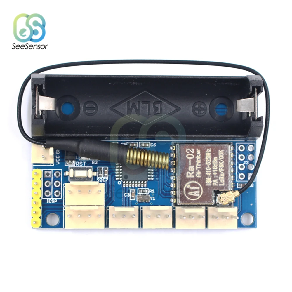 LoRa радио узел V1.0 433 МГц 868 915 RFM95 SX1276 ATmega328P RFM98 с 3 7 В 14500 держатель батареи 12 Антенна