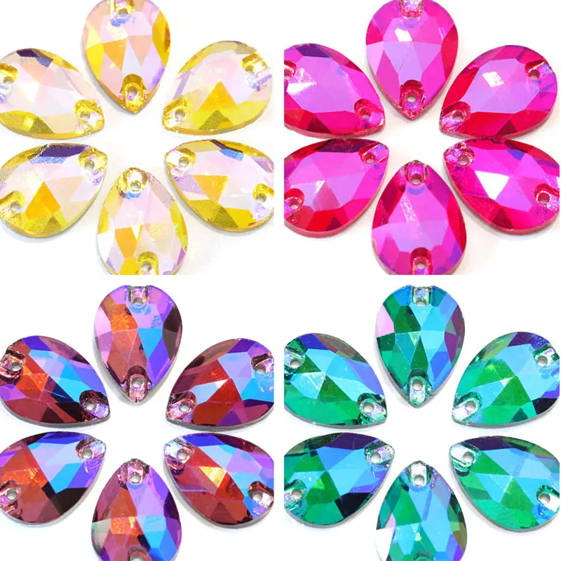 New Colors 13X18mm 24pcs Rose AB Teardrop Sew On Rhinestones Flatback Colorful Droplet Glass Sew-on Rhinestone For Clothes B1042
New Colors 13X18mm 24pcs Rose AB Teardrop Sew On Rhinestones Flatback Colorful Droplet Glass Sew-on Rhinestone For Clothes B1042