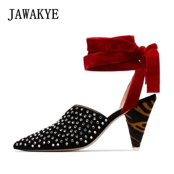 Leopard spike high Heels pumps metal rivets studded gladiator sandals for women 2019 summer crosstied runway design shoes
Leopard spike high Heels pumps metal rivets studded gladiator sandals for women 2019 summer crosstied runway design shoes