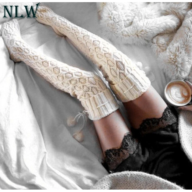 NLW Pompom Solid Purple Retro Knitted Knee Socks Women's Stockings Christmas Long High Socks Lace Up Warm Stockings
NLW Pompom Solid Purple Retro Knitted Knee Socks Women's Stockings Christmas Long High Socks Lace Up Warm Stockings