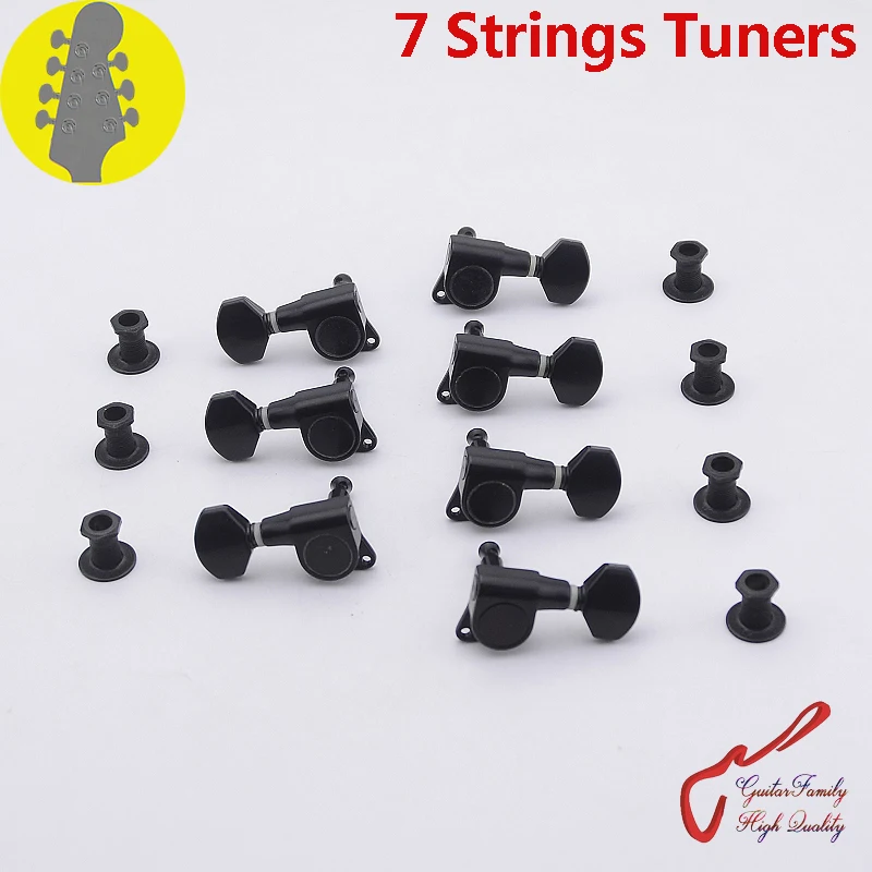 1 Set GuitarFamily R4+L3 7 Strings Guitar Machine Heads Tuners Black MADE IN KOREA
1 Set GuitarFamily R4+L3 7 Strings Guitar Machine Heads Tuners Black MADE IN KOREA
