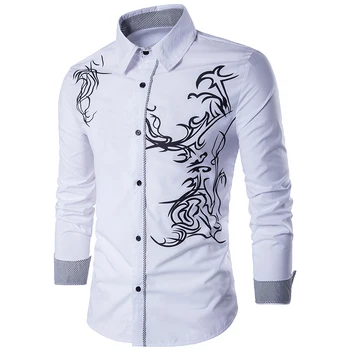 Men Shirt 2020 Spring New Men's Fashion Dragon Print Slim Fit Casual Social Business Long-sleeved Shirt Brand Camisa Masculina
Men Shirt 2020 Spring New Men's Fashion Dragon Print Slim Fit Casual Social Business Long-sleeved Shirt Brand Camisa Masculina