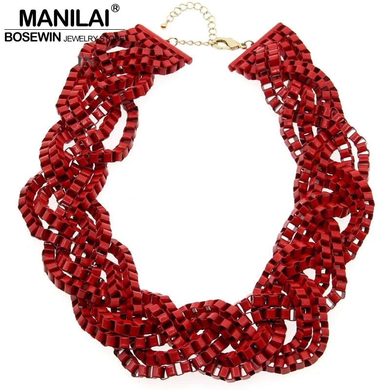 MANILAI Statement Necklaces For Women Fashion Party Chokers Jewelry Thick Chain Handmade Chunky Necklace 6 Colors CE2751
MANILAI Statement Necklaces For Women Fashion Party Chokers Jewelry Thick Chain Handmade Chunky Necklace 6 Colors CE2751