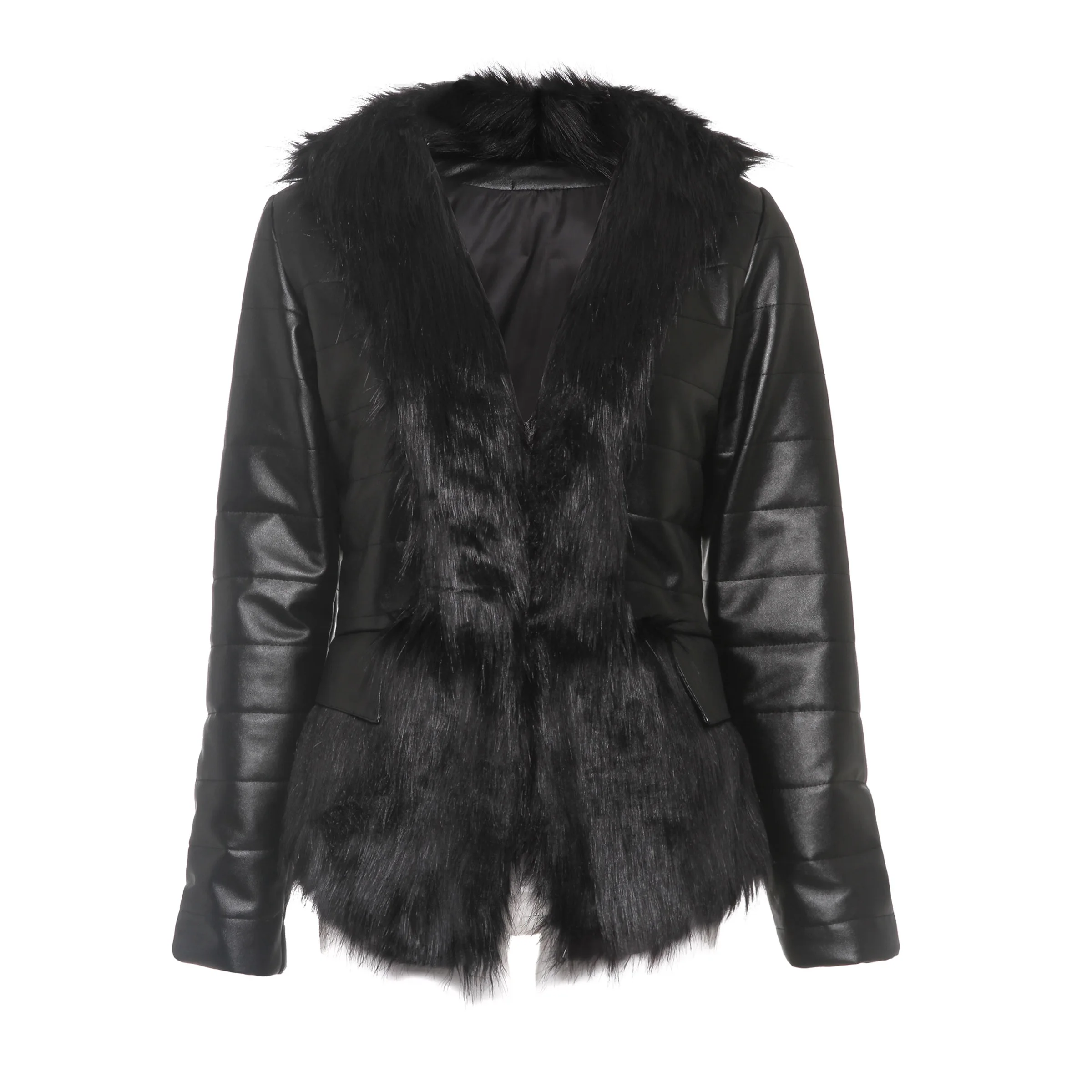 Sisjuly Women Jacket Casual Black Gothic Cool Plus Size 5XL Slim Faux Leather Coats Plain Tops Female Fashion Punk OL Overcoats
Sisjuly Women Jacket Casual Black Gothic Cool Plus Size 5XL Slim Faux Leather Coats Plain Tops Female Fashion Punk OL Overcoats