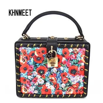 KHNMEET Multi flower Print Mini tote handbags Red Floral Black Box Women Clutch bag Wedding Bride Party Purse Ladies Handbags
KHNMEET Multi flower Print Mini tote handbags Red Floral Black Box Women Clutch bag Wedding Bride Party Purse Ladies Handbags