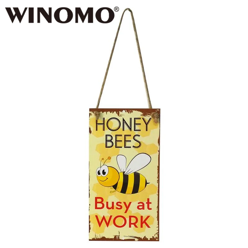WINOMO Honey Bees Busy at Work Novelty Funny Wood Sign Garden Decorative Plaque Hanging Sign Board
WINOMO Honey Bees Busy at Work Novelty Funny Wood Sign Garden Decorative Plaque Hanging Sign Board