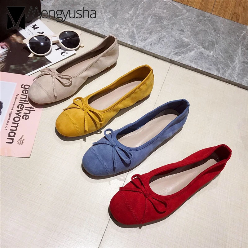 Faux Suded Leather Ballet Woman Flats Bowtie Moccasins Round Toe Ladies Espadrilles Loafers Women Slip On Shoes Foldable Roll-Up
Faux Suded Leather Ballet Woman Flats Bowtie Moccasins Round Toe Ladies Espadrilles Loafers Women Slip On Shoes Foldable Roll-Up