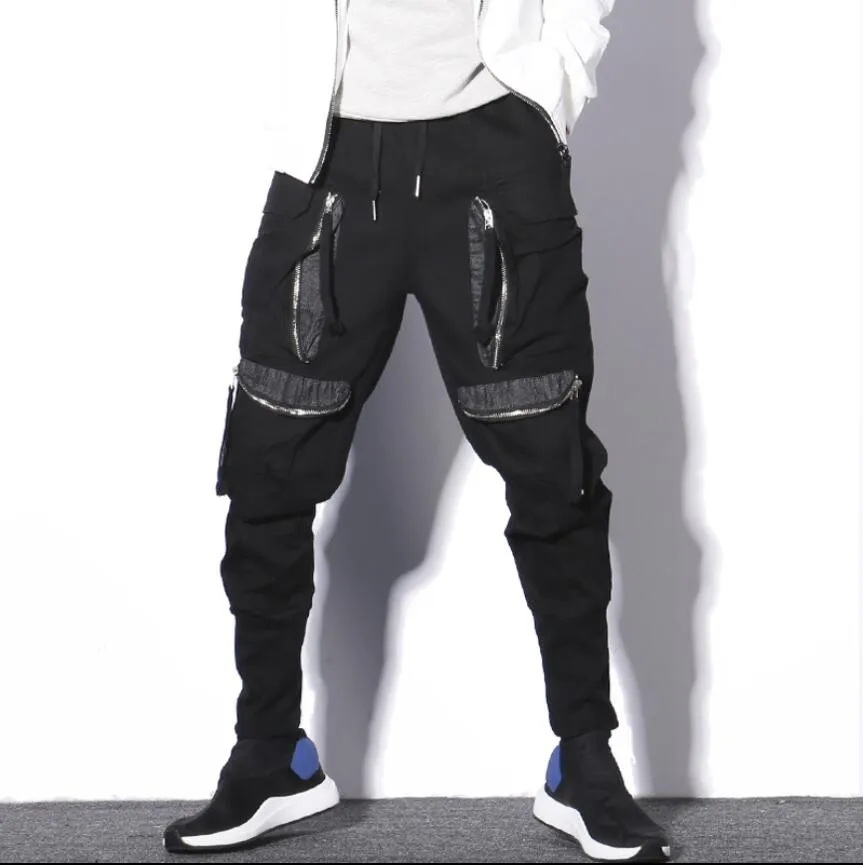 2018 New Men personality trend pocket overalls loose personality Harem pants feet ankle banded pants stage hip-hop costumes
2018 New Men personality trend pocket overalls loose personality Harem pants feet ankle banded pants stage hip-hop costumes