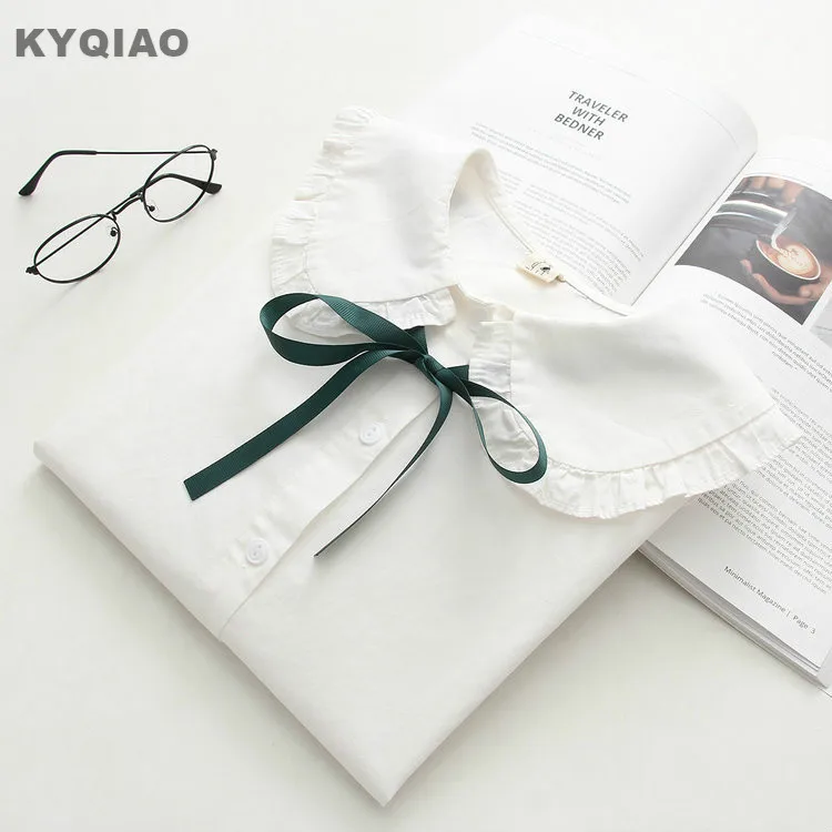 KYQIAO Japanese school uniform 2019 lolita shirt mori girls autumn spring cute kawaii peter pan collar green bowknot blouse
KYQIAO Japanese school uniform 2019 lolita shirt mori girls autumn spring cute kawaii peter pan collar green bowknot blouse