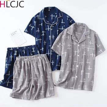 2019 Summer New Men Pajamas Sets Short Sleeve +Shorts 2 Pieces Set Male Pyjamas Homewear Sleepwear Soft Pijamas Tracksuit
2019 Summer New Men Pajamas Sets Short Sleeve +Shorts 2 Pieces Set Male Pyjamas Homewear Sleepwear Soft Pijamas Tracksuit