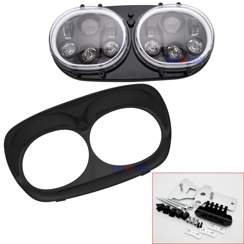 DOT Approved 90W Dual LED Headlights Projector with High/Low Beam For Motocycle Road Glide 2004-2013
DOT Approved 90W Dual LED Headlights Projector with High/Low Beam For Motocycle Road Glide 2004-2013