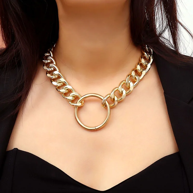 Punk European Exaggerated Chunky Metal Chain Big Round Circle Choker Necklace for Women Ladies Chocker Collar Jewelry XR1981
Punk European Exaggerated Chunky Metal Chain Big Round Circle Choker Necklace for Women Ladies Chocker Collar Jewelry XR1981