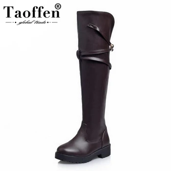 TAOFFEN Women Boots Metal Buckle Fur Winter Thigh High Boots Fashion Shoes Women Thick Heel Long Boots Ladies Size 34-43
TAOFFEN Women Boots Metal Buckle Fur Winter Thigh High Boots Fashion Shoes Women Thick Heel Long Boots Ladies Size 34-43