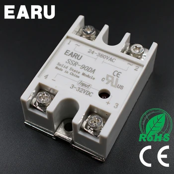 DC 3-32V Input AC 24-480V Output SSR 90A Solid State Relay SSR-90DA SSR-90 DA for PID Temperature Controller Voltage Transformer
DC 3-32V Input AC 24-480V Output SSR 90A Solid State Relay SSR-90DA SSR-90 DA for PID Temperature Controller Voltage Transformer