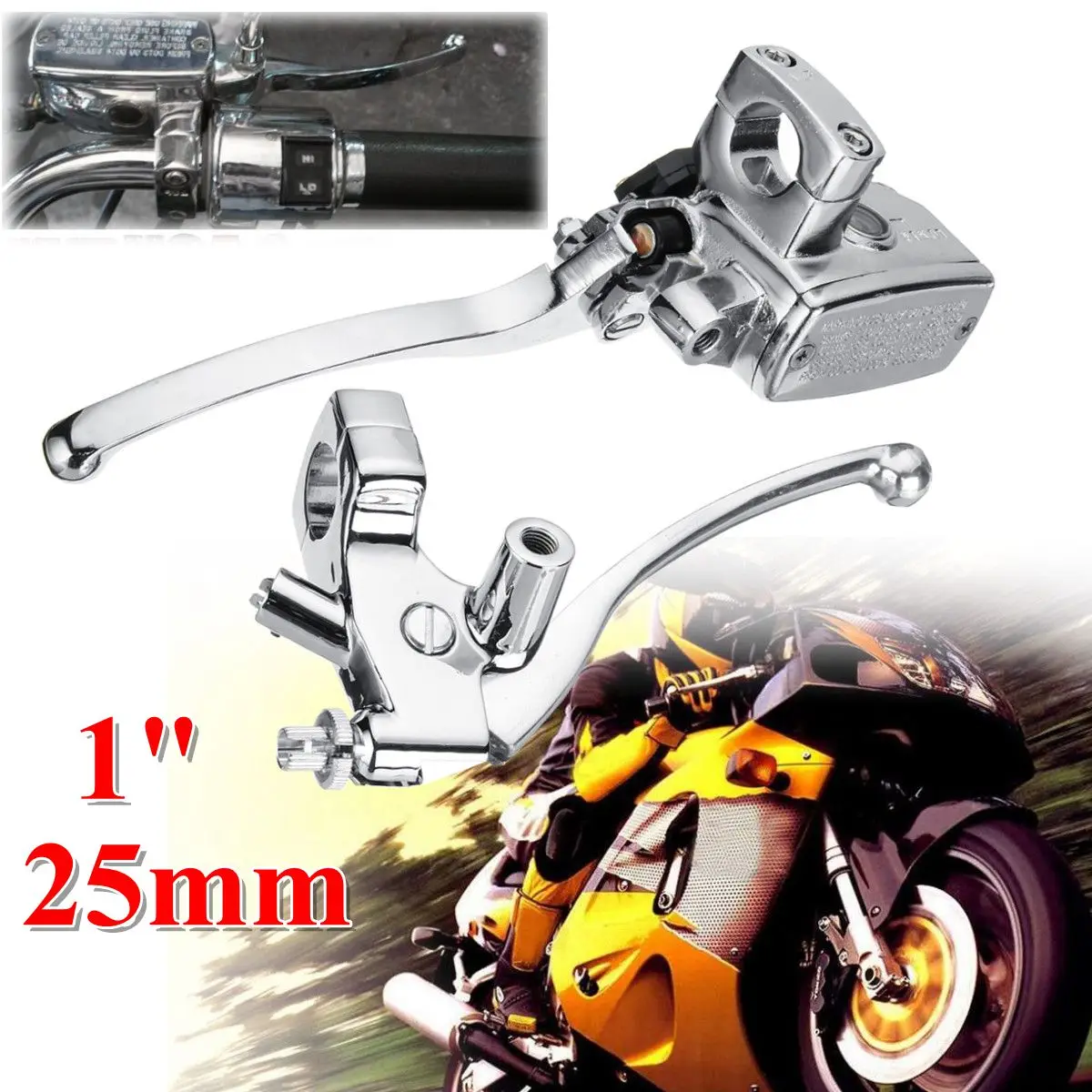 2pcs Left Right 1inch 25mm Motorcycle Handlebar Hydraulic Brake Clutch Lever Master Cylinder Universal Aluminum Alloy
2pcs Left Right 1inch 25mm Motorcycle Handlebar Hydraulic Brake Clutch Lever Master Cylinder Universal Aluminum Alloy