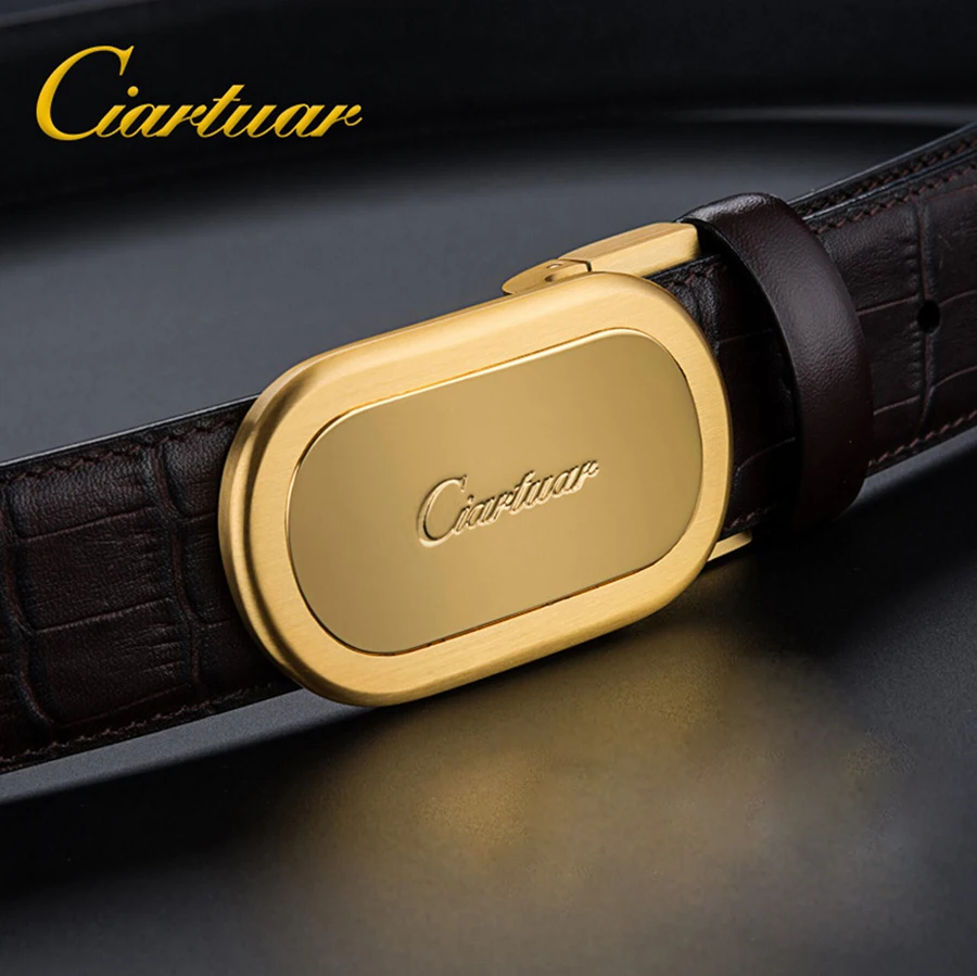 2019 ciartuar new design quality men belt genuine pattern leather strap trousers first layer gold sliver buckle free shipping
2019 ciartuar new design quality men belt genuine pattern leather strap trousers first layer gold sliver buckle free shipping