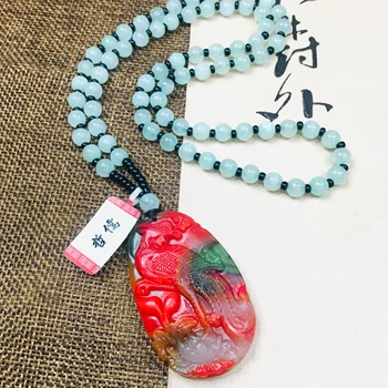 Zheru Jewelry Pure Natural Colorful Jade Carved Bird King Phoenix Pendant Three-color jadeite jade necklace Send A-level certifi
Zheru Jewelry Pure Natural Colorful Jade Carved Bird King Phoenix Pendant Three-color jadeite jade necklace Send A-level certifi