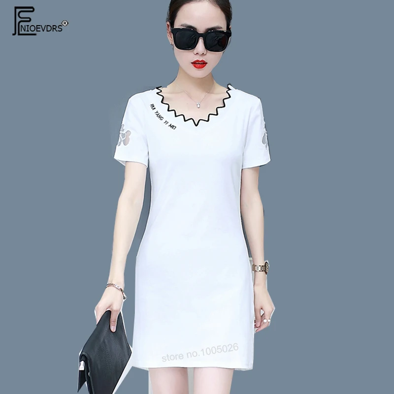 4 Colors Casual Dresses New Hot Women 2018 Design Short Sleeve Summer Cute Sweet Letter White Black Patchwork Sheer V Neck Dress 
4 Colors Casual Dresses New Hot Women 2018 Design Short Sleeve Summer Cute Sweet Letter White Black Patchwork Sheer V Neck Dress