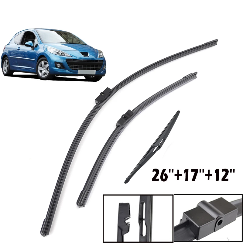 Misima Front Rear Window Wiper Blade Windshield Windscreen Wiper Blades Set Kit For Peugeot 207SW 2006 2007 2008 2009 2010 2011
Misima Front Rear Window Wiper Blade Windshield Windscreen Wiper Blades Set Kit For Peugeot 207SW 2006 2007 2008 2009 2010 2011