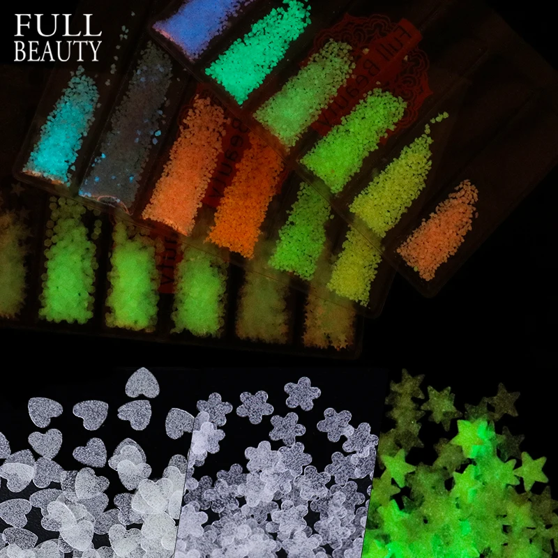 Full Beauty 6 Grids/Pack Fluorescent Flakes Nail Glitter Luminous 3D Ultra-thin Flower Star Sequins Nail Art Decorations CHYP/A6
Full Beauty 6 Grids/Pack Fluorescent Flakes Nail Glitter Luminous 3D Ultra-thin Flower Star Sequins Nail Art Decorations CHYP/A6