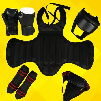 MMA protectors Grappling guards Sanda protective gear full set 5 pc Protectors suite boxing glove Helmet chest shin groin guards
MMA protectors Grappling guards Sanda protective gear full set 5 pc Protectors suite boxing glove Helmet chest shin groin guards