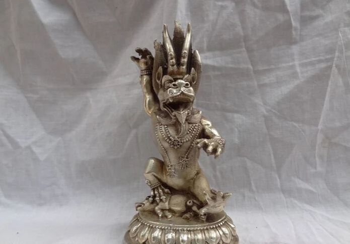 song voge gem S4431 9" Tibet Buddhist Tibetan Silver Sculpture Fly Dragon King Buddha Brass Statue
song voge gem S4431 9" Tibet Buddhist Tibetan Silver Sculpture Fly Dragon King Buddha Brass Statue