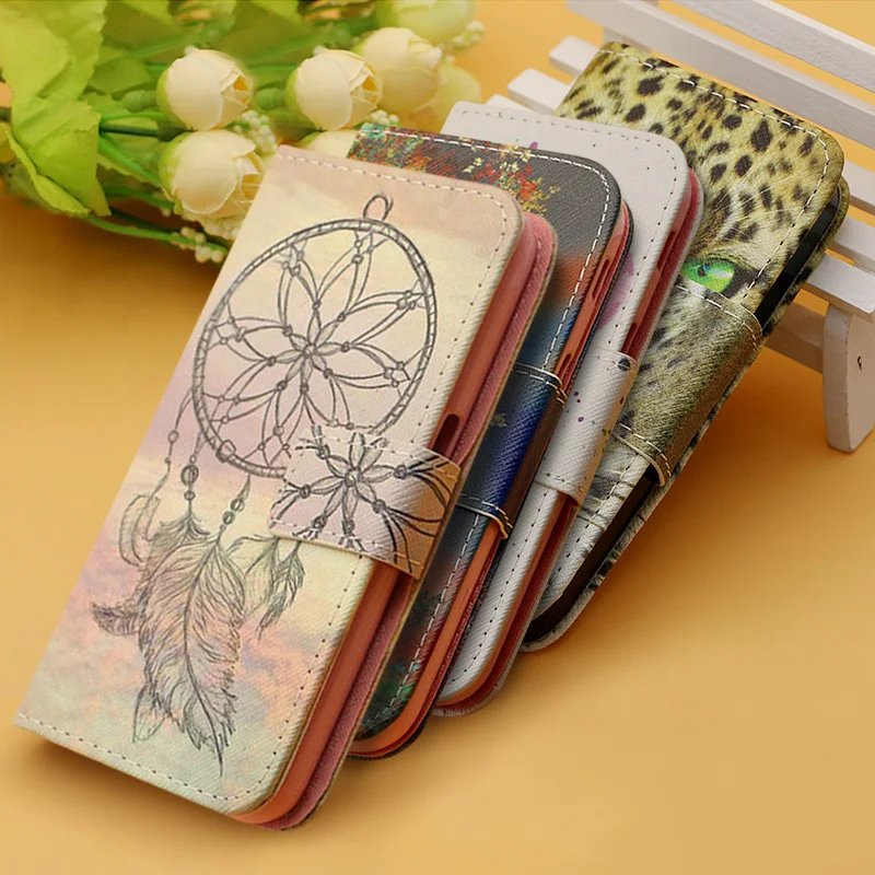 

Colourful Flip Cover PU Leather Phone Bag Case For Samsung Galaxy S5 Case i9600 SV Wallet Style Stand Design With Card Slot